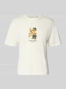 REVIEW T-Shirt mit Motiv-Print in Offwhite, Größe L