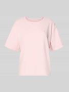 REVIEW Kurzärmeliges Sweatshirt mit Stickerei in Rose, Größe L