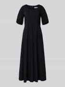 More & More Midikleid mit Raffungen in Black, Größe 34