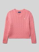 Polo Ralph Lauren Teens Regular Fit Strickpullover aus reiner Baumwoll...