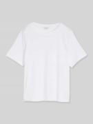 Tom Tailor Regular Fit T-Shirt aus reiner Baumwolle in Weiss, Größe L