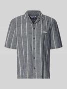 REVIEW Regular Fit Freizeithemd aus Baumwoll-Leinen-Mix mit Reverskrag...