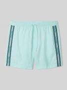 Calvin Klein Underwear Regular Fit Badeshorts mit Logo-Tape in Tuerkis...