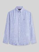 Tommy Hilfiger Regular Fit Freizeithemd aus reinem Leinen in Marine, G...