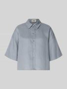 Drykorn Boxy Fit Leinenbluse Modell 'YARIKA' in Bleu, Größe 34