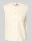 JAKE*S STUDIO WOMAN Blusentop aus Leinen-Viskose-Mix mit Stitchings in...