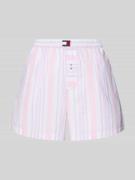 TOMMY HILFIGER Loose Fit Pyjama Shorts aus reiner Baumwolle in Pink, G...