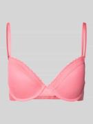 HUGO BH mit Spitzenbesatz Modell 'SARTORIAL' in Pink, Größe 75B