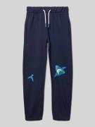 Blue Seven Regular Fit Sweatpants mit Motiv-Print in Marine, Größe 110