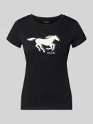 Mustang Regular Fit T-Shirt mit Logo-Print Modell 'Loa' in Marine, Grö...