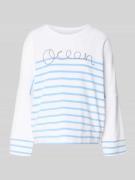 Marc Cain Sweatshirt im Allover-Look mit Rundhalsausschnitt in Weiss, ...