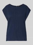 FREE/QUENT Blusentop mit Strukturmuster Modell 'Grsvalse' in Marine, G...