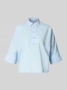 Emily Van den Bergh Boxy Fit Bluse mit 3/4-Arm in Hellblau, Größe 36