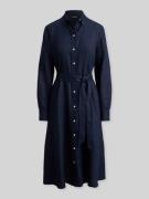 Lauren Ralph Lauren Tailliertes Freizeitkleid aus reinem Leinen in Mar...