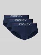 Jockey Slim Fit Briefs mit Logo-Detail im 3er-Pack in Marine, Größe L