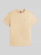 Tommy Jeans Regular Fit T-Shirt aus reiner Baumwolle in Beige, Größe L