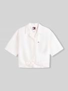 Tommy Jeans Regular Fit Leinenbluse aus Leinenmix mit Bindedetail in W...
