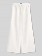 Tommy Jeans Weite Hose aus Leinen-Mix mit Tunnelzug in Weiss, Größe L