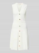 Guess Knielanges Kleid aus Viskose-Mix Modell 'Amber' in Offwhite, Grö...
