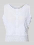 Apricot Regular Fit Top mit Lochstickerei in Offwhite, Größe L