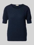 FREE/QUENT Strickpullover mit 1/2-Arm Modell 'Dodo' in Marine, Größe L