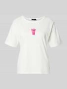 monari Regular Fit T-Shirt mit Motiv-Print in Weiss, Größe 34