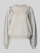 Bash Sweatshirt mit Stitchings Modell 'MESTA' in Hellgrau, Größe M