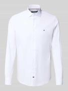Tommy Hilfiger Tailored Fit Businesshemd aus Baumwoll-Mix in Weiss, Gr...