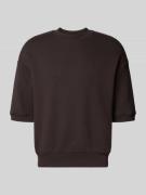 Lacoste Relaxed Fit Sweatshirt aus reiner Baumwolle in Schoko, Größe L