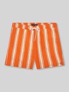 Tommy Hilfiger Regular Fit Badeshorts mit Allover-Muster in Orange, Gr...