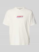 Tommy Jeans Regular Fit T-Shirt aus reiner Baumwolle in Offwhite, Größ...