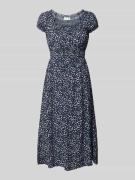 Apricot Knielanges Kleid aus Viskose im Allover-Look in Marine, Größe ...
