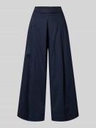 Christian Berg Woman Wide Fit Stoffhose mit Bundfalten in Marine, Größ...