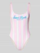 MC2 Saint Barth Slim Fit Badeanzug mit Logo-Print Modell 'Lora' in Ros...
