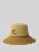 Lauren Ralph Lauren Hut aus Strohgeflecht mit Logo-Applikation in Beig...