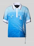 Marc Cain Regular Fit Bluse aus reinem Lyocell mit Polokragen in Sky, ...