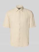 BOSS Orange Regular Fit Leinenhemd mit kurzem Arm Modell 'RASH_2_M' in...