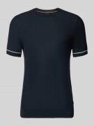 BOSS Regular Fit T-Shirt aus Strick Modell 'H-NALON' in Marine, Größe ...