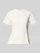 s.Oliver BLACK LABEL Shaped Fit T-Shirt mit Mittelnaht in Weiss, Größe...