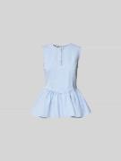 BAUM & PFERDGARTEN Slim Fit Top in Denim-Optik in Jeansblau, Größe 34