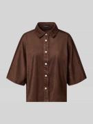 OPUS Boxy Fit Bluse mit 1/2-Arm Modell 'Fermes' in Dunkelbraun, Größe ...