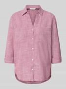 Tom Tailor Regular Fit Hemdbluse aus reiner Baumwolle in Pink, Größe 3...