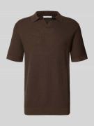 SELECTED HOMME Regular Fit Poloshirt aus Baumwoll-Leinen-Mix Modell 'M...