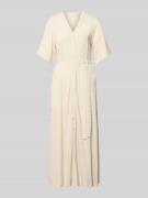 Selected Femme Regular Fit Leinenkleid mit V-Ausschnitt Modell 'VIVA' ...