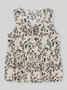 Tom Tailor Denim Regular Fit Blusentop aus Viskose-Leinen-Mix in Beige...