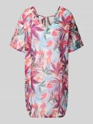 LASCANA Tunika mit V-Ausschnitt im Allover-Look in Offwhite, Größe 36