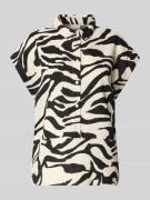 ICHI Regular Fit Bluse aus Leinen-Viskose-Mix Modell 'LINNO' in Offwhi...