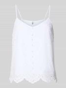 Pieces Regular Fit Blusentop aus reiner Baumwolle Modell 'VILDE' in We...