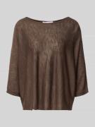 comma Relaxed Fit Oberteil aus Leinen-Mix mit Viskose-Anteil in Dunkel...