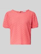 More & More Strickshirt mit Puffärmeln in Pink, Größe 34